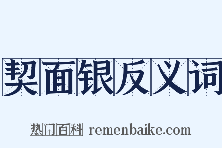 契面银反义词是什么意思的图片